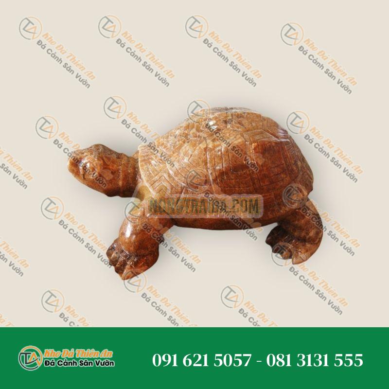 Tượng Rùa Đá Cẩm Thạch – Cao 30cm, Rộng 70cm – Bình An, May Mắn | Khodathienan.com