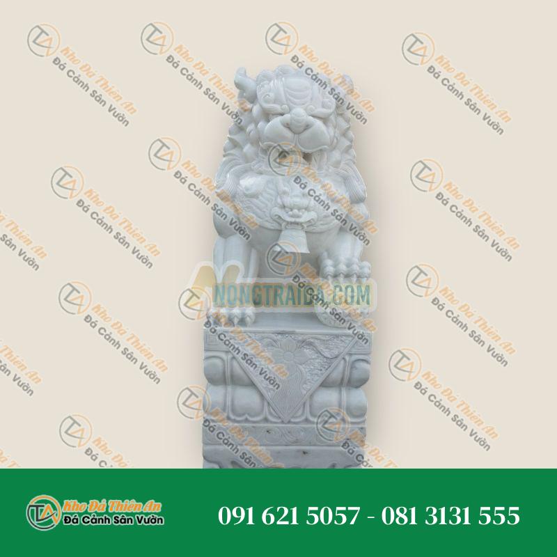 Tượng Sư Tử Ngồi 180cm – Biểu Tượng Uy Nghiêm & Bảo Vệ