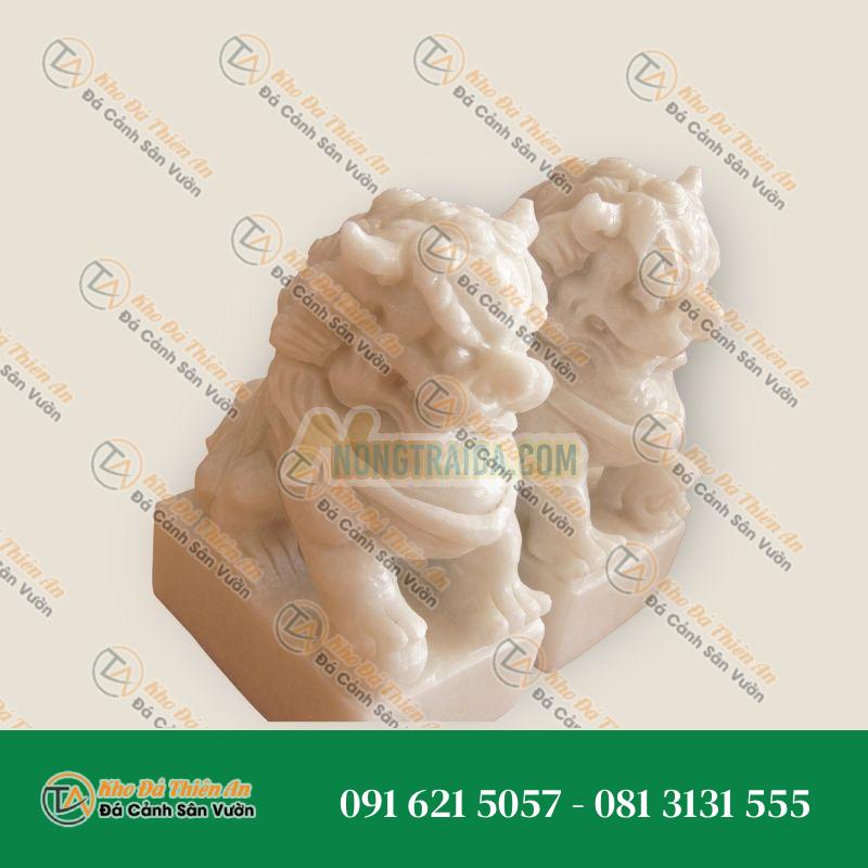 Cặp Sư Tử Ngồi 8×3 Inch – Biểu Tượng Bảo Vệ & May Mắn