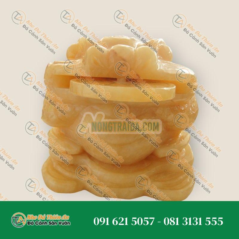 Thiềm Thừ Nắm Trụ Ngọc Phong Thủy – Rộng 20cm, Cao 16cm