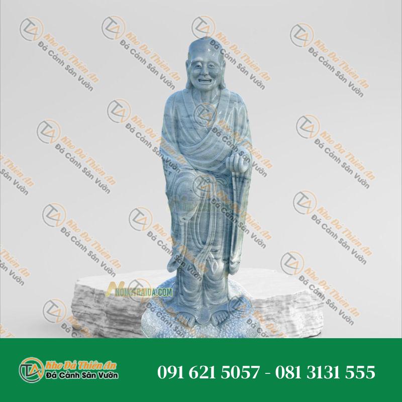 Tượng 18 Vị La Hán – Sư Tổ Di Giá Ca – Đá Cẩm Thạch Trắng | Khodathienan.com