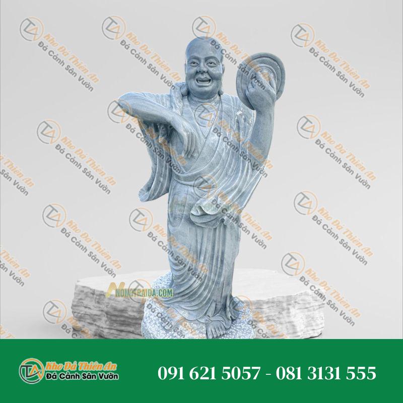 Tượng 18 Vị La Hán Chùa Tây Phương – Sư Tổ Già Da Xá Đa Bằng Đá Cẩm Thạch Trắng