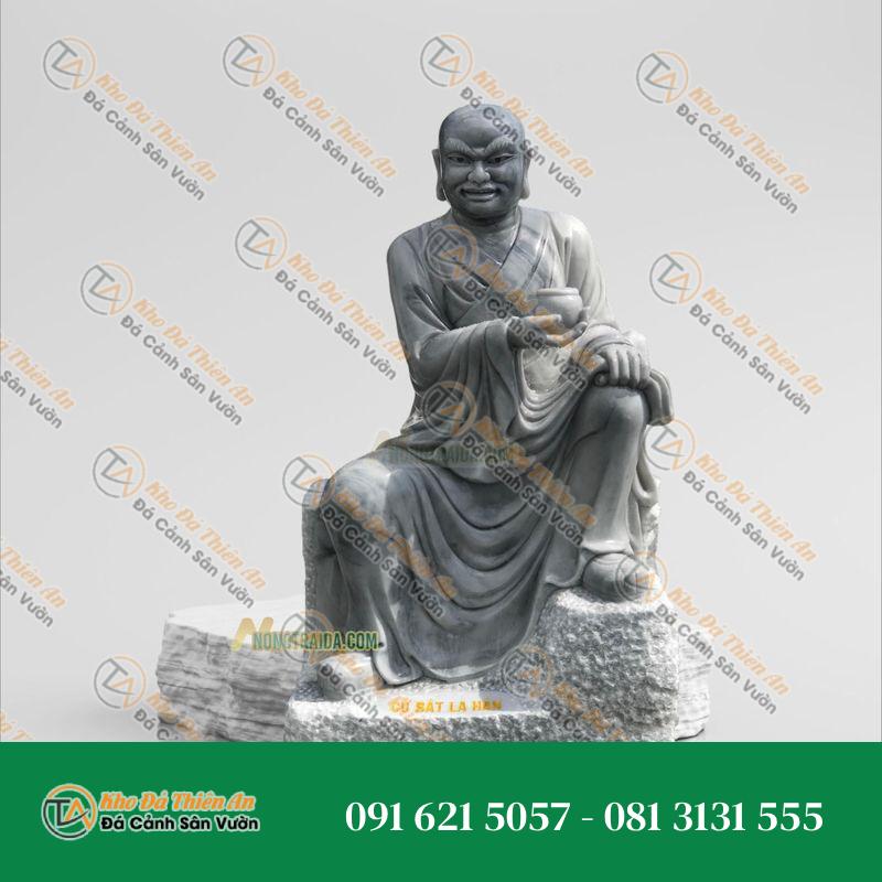 Tượng 18 Vị La Hán – Cử Bát Đá Cẩm Thạch Xám – Nét Đẹp Tinh Khôi – Khodathienan.com