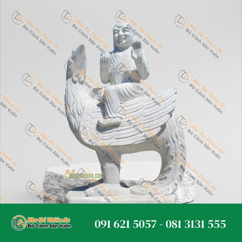 Tượng 18 Vị La Hán – Cử Bát Bằng Đá Trắng