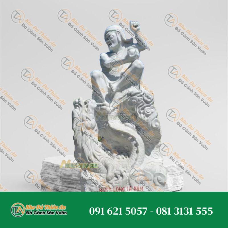 Tượng 18 Vị La Hán – Hàng Long Bằng Đá Trắng Non Nước