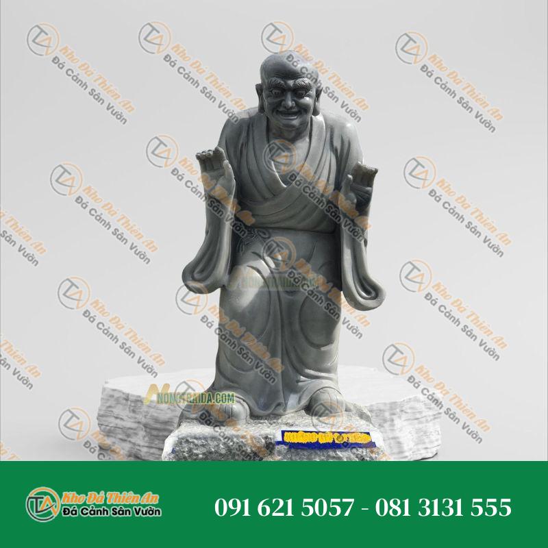 Tượng 18 Vị La Hán – Khánh Hỷ – Đá Cẩm Thạch Xám – Khodathienan.com