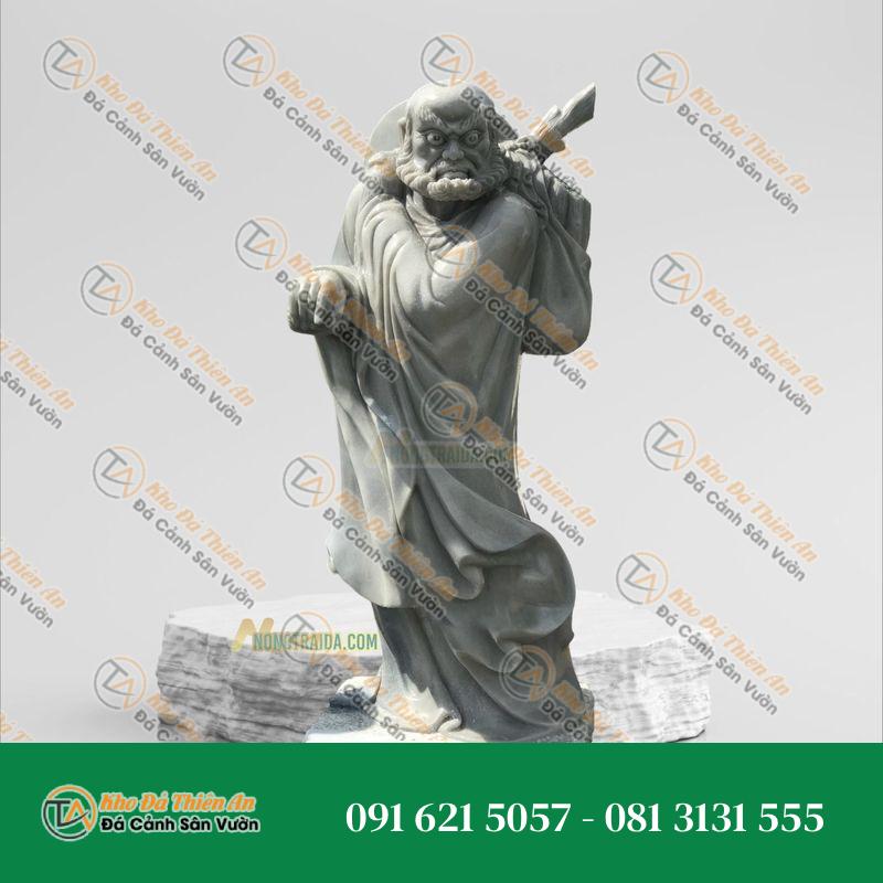 Tượng 18 Vị La Hán – Quá Giang Bằng Đá Cẩm Thạch Xám