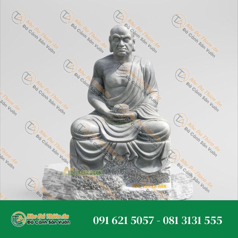 Tượng 18 Vị La Hán – Tĩnh Tọa Bằng Đá Cẩm Thạch Xám