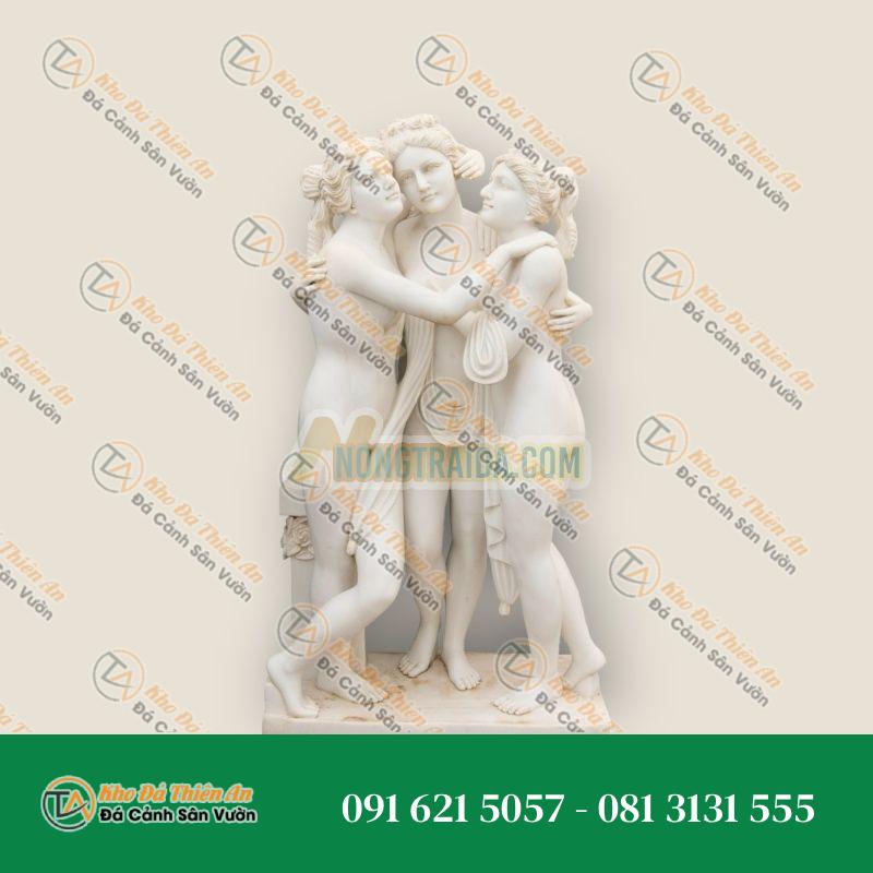 Tượng Ba Vị Th graces – Đá Cẩm Thạch Trắng Carrara – Khodathienan.com