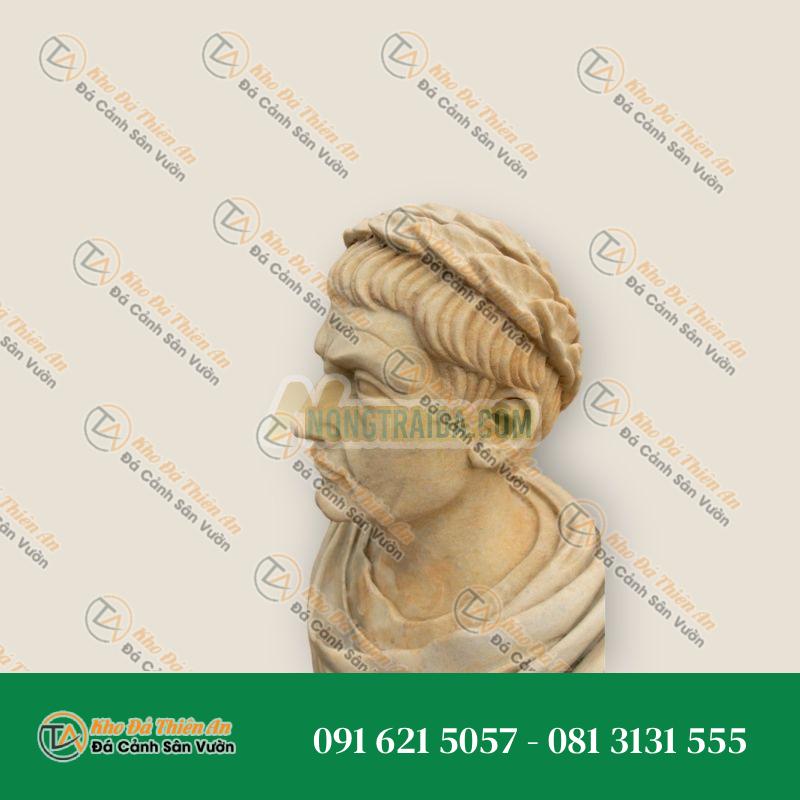 Tượng Bán Thân Julius Caesar – Tân Cổ Điển – Đá Trắng Cổ – 82x55x35cm | Khodathienan.com