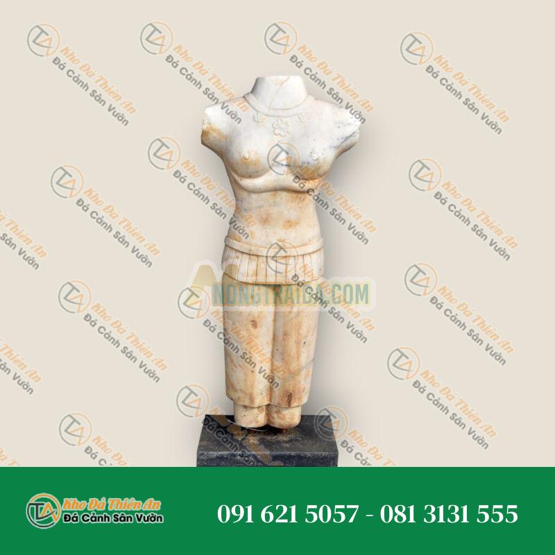 Tượng Bán Thân Phụ Nữ Đá Macael Trắng Cổ – Trang Trí Sang Trọng – Khodathienan.com