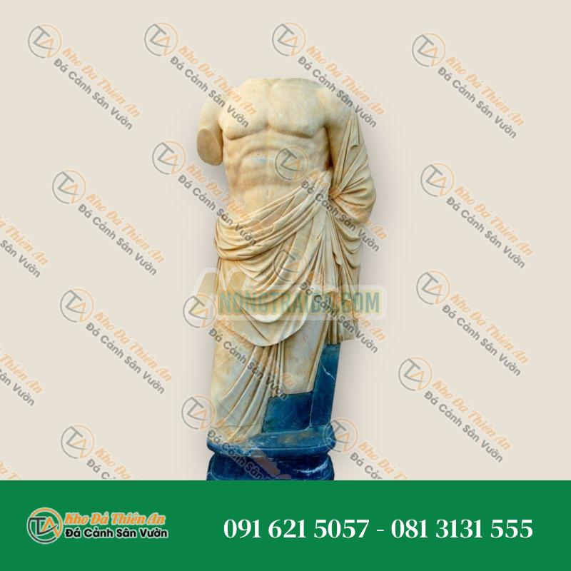 Tượng Bán Thân Phụ Nữ Đá Macael Trắng Cổ – Kiểu Dáng Độc Đáo – Khodathienan.com