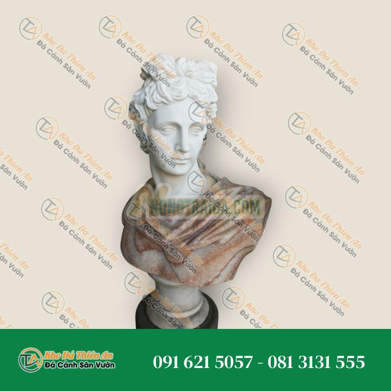 Tượng Bán Thân Thần Apollo Belvedere – Đá Onyx & Carrara Sang Trọng | Khodathienan.com