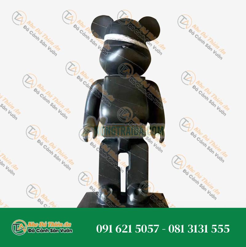 Tượng Bearbrick Đá Cẩm Thạch Đen – Cao 700mm – Kiểu Dáng Phong Cách, Sang Trọng | Khodathienan.com