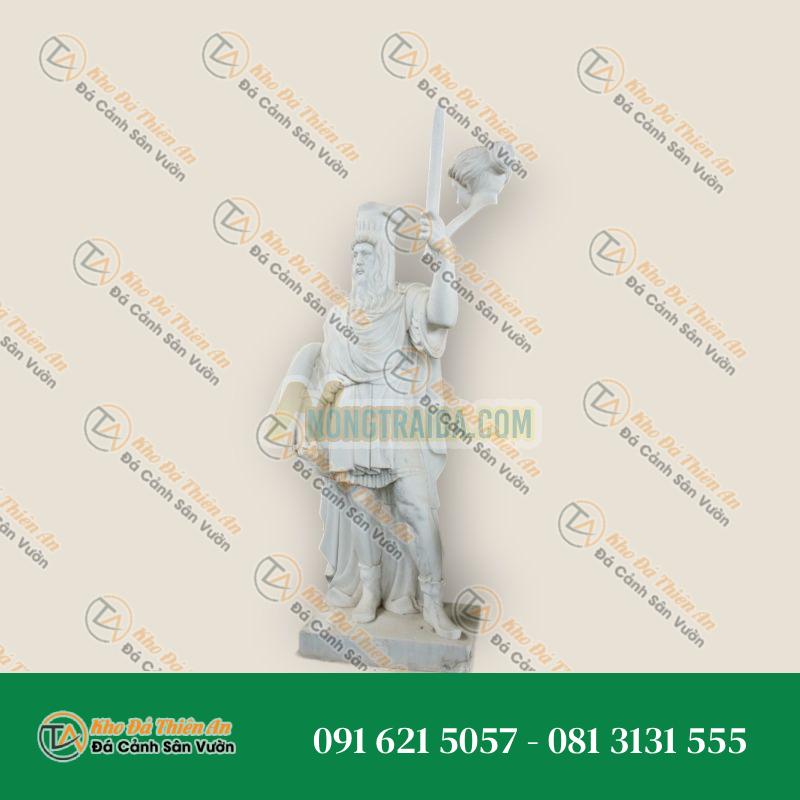Tượng Binh Sĩ Hy Lạp – La Mã – Đá Cẩm Thạch Trắng Carrara