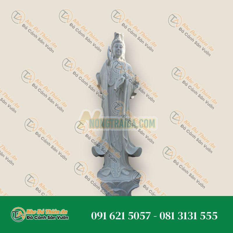Tượng Bồ Tát Quan Âm Đá Cẩm Thạch 330cm – Trang Trí Nội Thất – Khodathienan.com