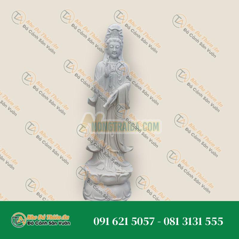 Tượng Bồ Tát Quan Âm 250cm – Tác Phẩm Điêu Khắc Đá Tôn Nghiêm