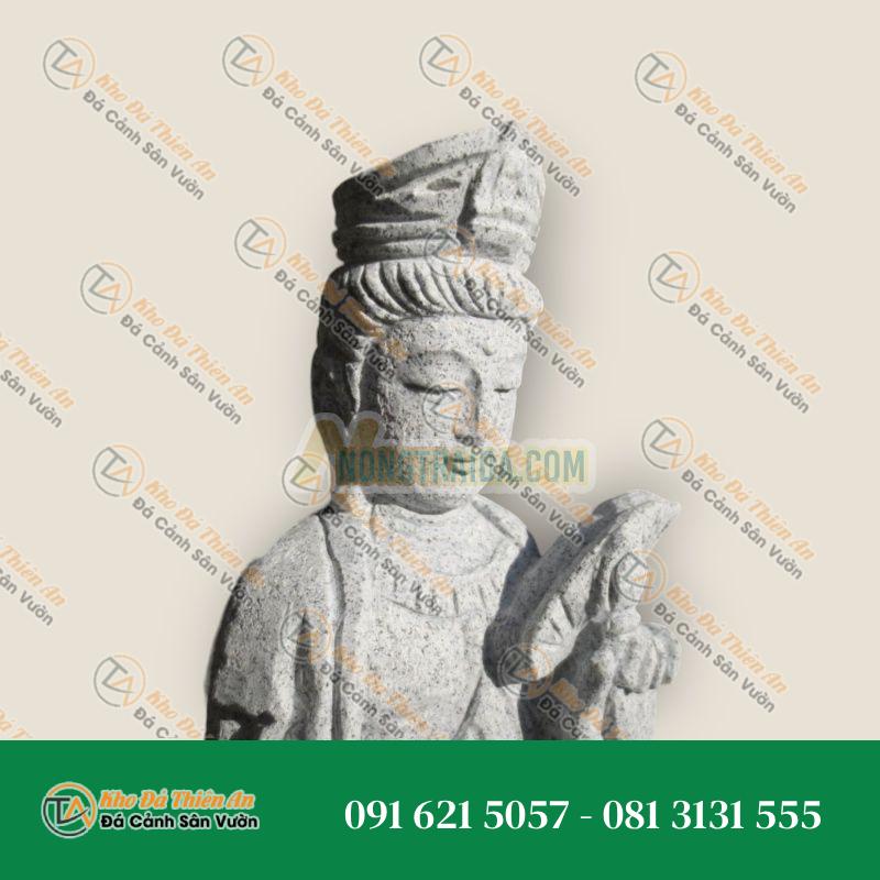 Tượng Quán Thế Âm Đá 1 Chân 39cm – Trang Trí Không Gian Sang Trọng – Khodathienan.com