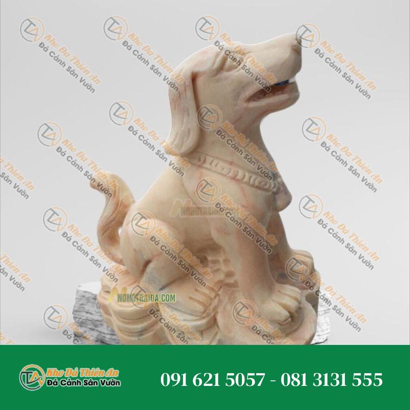 Tượng Chó Đá Ngồi Trên Đồng Xu 37cm | Phong Thủy Tài Lộc & Thành Công