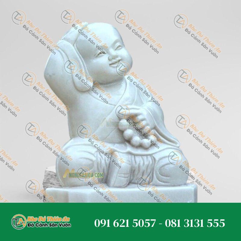 Tượng Chú Tiểu Đá Ngơ Ngác 52cm – Nét Đẹp Dễ Thương – Khodathienan.com