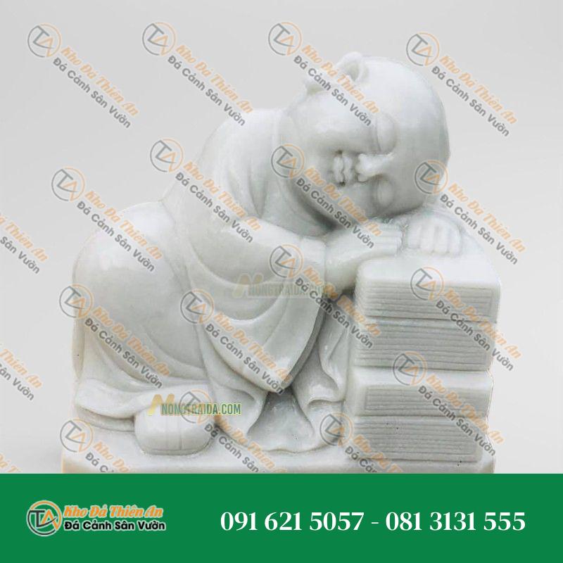 Tượng Chú Tiểu Bằng Đá Ngủ Gật 57cm, Kiểu Dáng Dễ Thương | Khodathienan.com