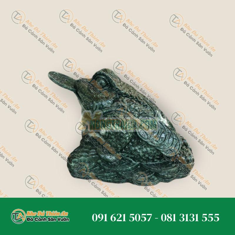 Tượng Cóc Ngậm Tiền Thiềm Thừ Đá Ngọc Ấn Độ 20cm – Chiêu Tài Lộc