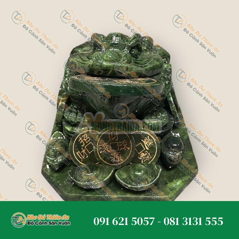 Tượng Thiềm Thừ Đá Ngọc Ấn Độ 20cm – Chiêu Tài, Hút Lộc