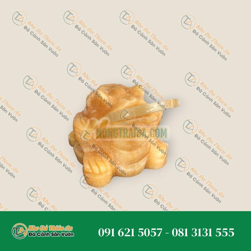 Tượng Cóc Ngậm Tiền Thiềm Thừ Đá Ngọc Hoàng Long 10cm – Chiêu Tài Lộc