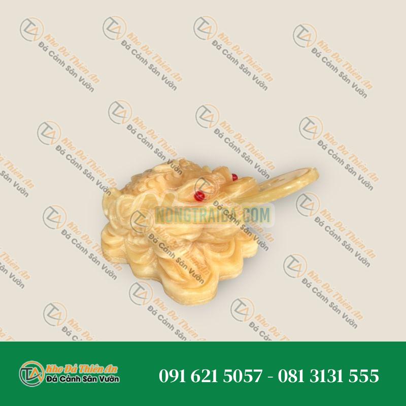 Tượng Thiềm Thừ Đá Ngọc Hoàng Long 10cm – Vật Phẩm Phong Thủy Chiêu Tài