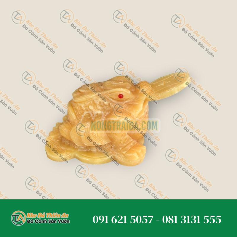 Tượng Thiềm Thừ Đá Ngọc Hoàng Long 15cm – Chiêu Tài Hút Lộc