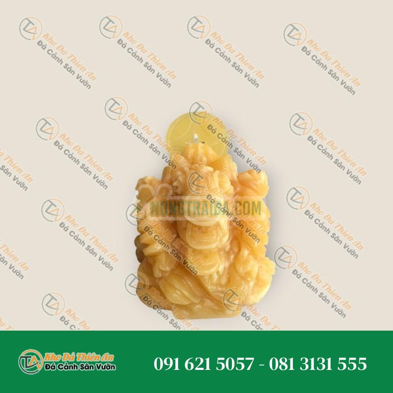 Tượng Thiềm Thừ Đá Ngọc Hoàng Long 15cm – Biểu Tượng Chiêu Tài Lộc