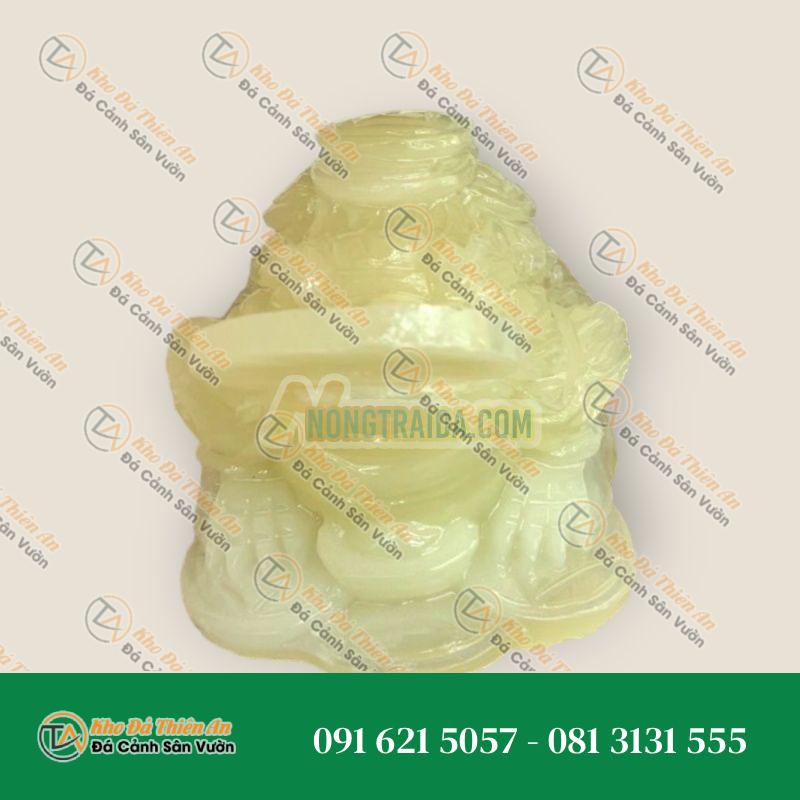 Tượng Thiềm Thừ Đá Ngọc Onyx 15cm – Cóc Ngậm Tiền Phong Thủy Chiêu Tài