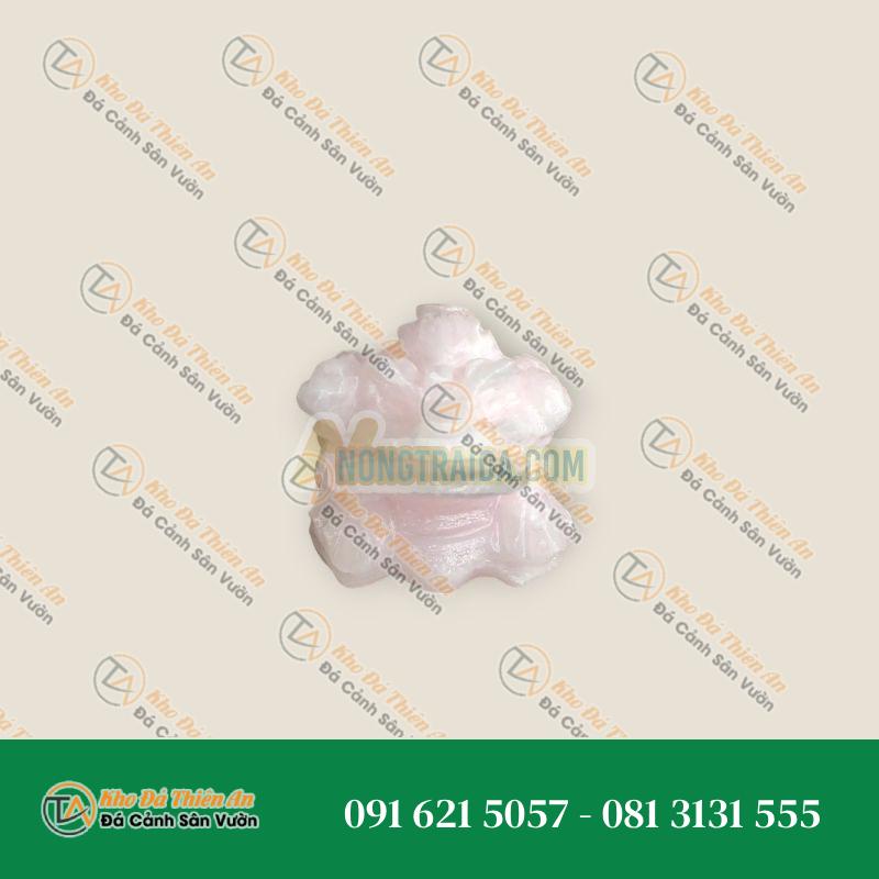 Tượng Thiềm Thừ Thạch Anh Hồng 7cm – Cóc Ngậm Tiền Phong Thủy Chiêu Tài Lộc