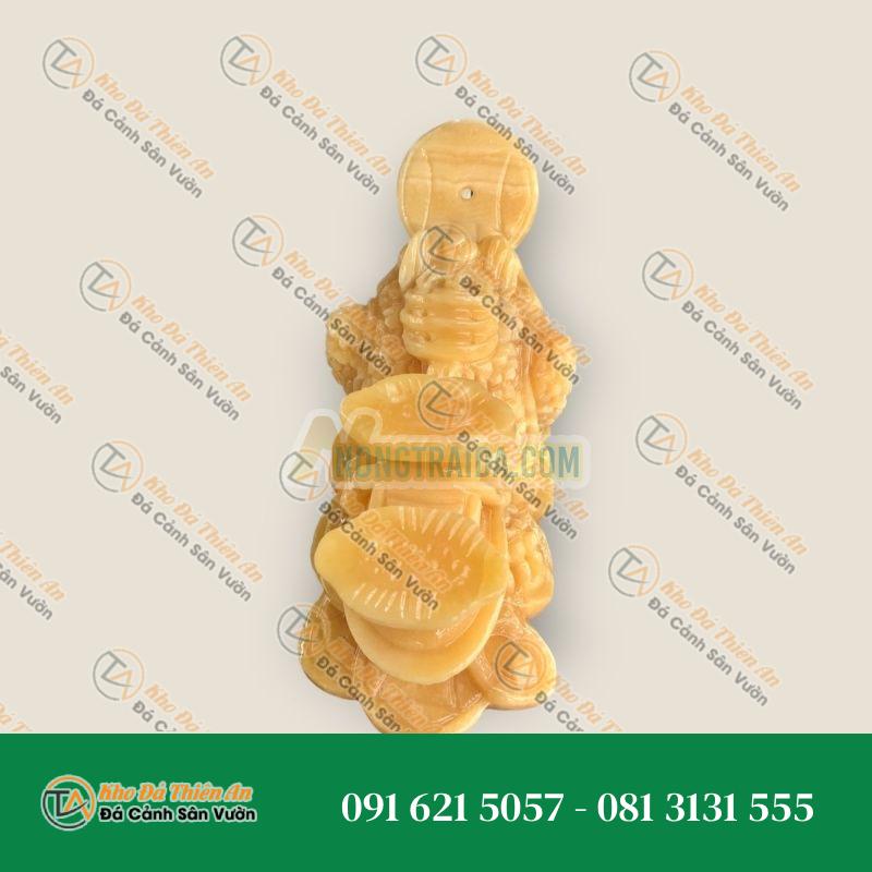 Tượng Thiềm Thừ Cõng Gậy Như Ý Đá Ngọc Hoàng Long 20cm – Chiêu Tài Lộc