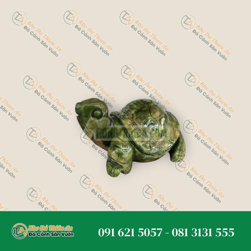 Tượng Rùa Phong Thủy Đá Ngọc Ấn Độ 10cm – Chiêu Tài Hút Lộc – Khodathienan.com