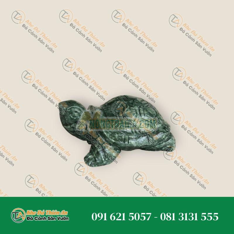Tượng Rùa Phong Thủy Đá Ngọc Ấn Độ 11cm – Kiểu Dáng Độc Đáo – Khodathienan.com