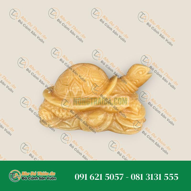Tượng Rùa Phong Thủy Đá Hoàng Long 20cm – Nét Đẹp Tinh Khôi – Khodathienan.com