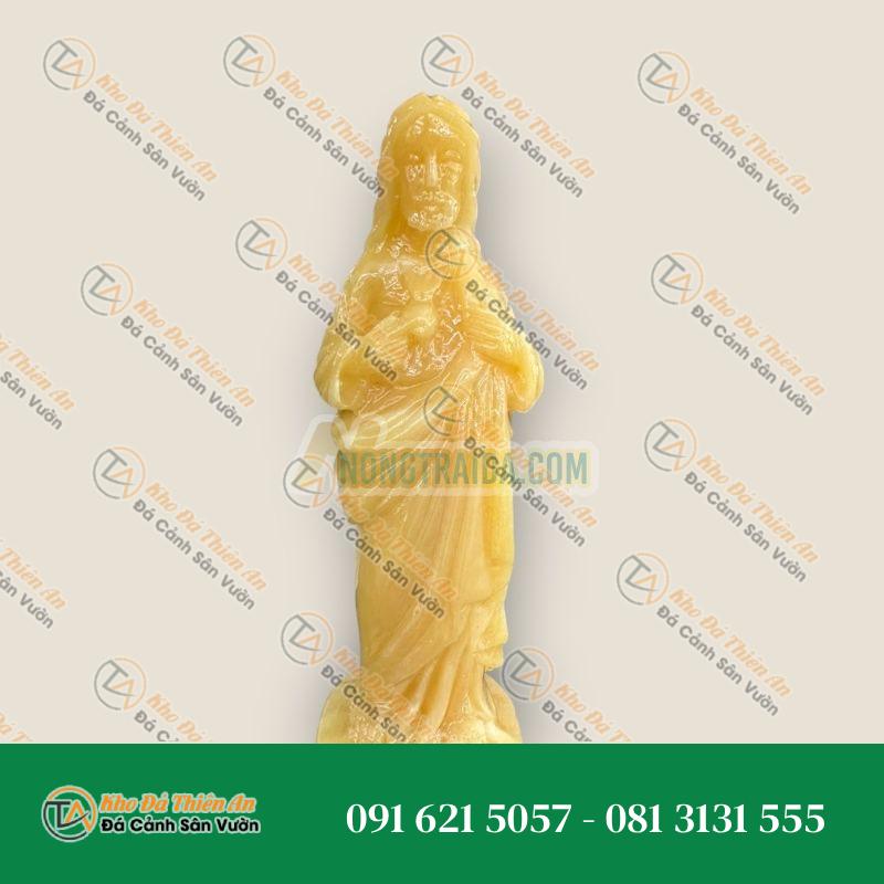 Tượng Thánh Tâm Chúa Giêsu – Đá Ngọc Hoàng Long – Cao 20cm – Khodathienan.com