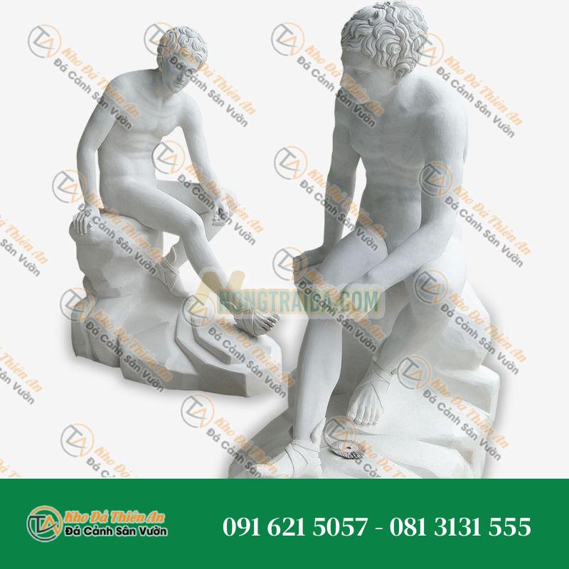Tượng Đá Cẩm Thạch – Người Đàn Ông Ngồi Ghế – Nghệ Thuật & Cổ Điển – Khodathienan.com
