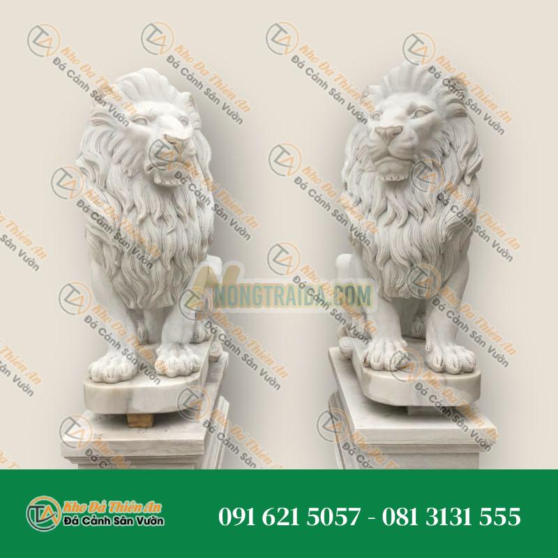 Tượng Đầu Sư Tử Đá – Biểu Tượng Uy Nghi & Sức Mạnh