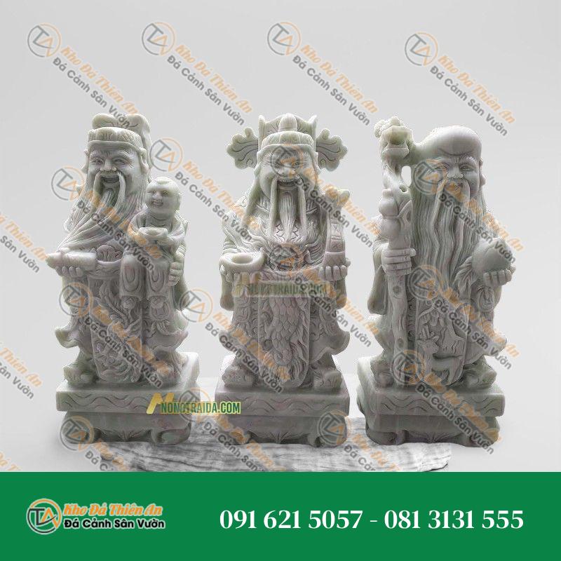 Tượng Tam Đa Đá Trắng Xanh – 161cm – Kiệt Tác Nghệ Thuật – Khodathienan.com