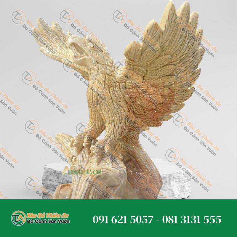 Tượng Đại Bàng Đá Cẩm Thạch Vàng Nghệ An – Kiểu Dáng Độc Đáo – Khodathienan.com