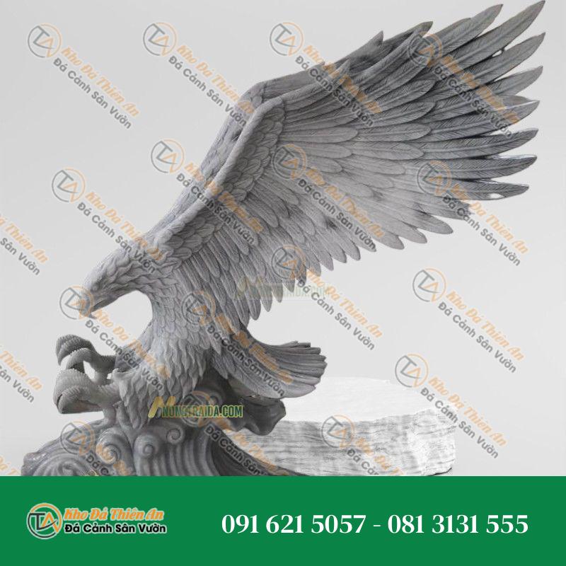 Tượng Đại Bàng Đá Cẩm Thạch Xám Vân Mây – Khodathienan.com