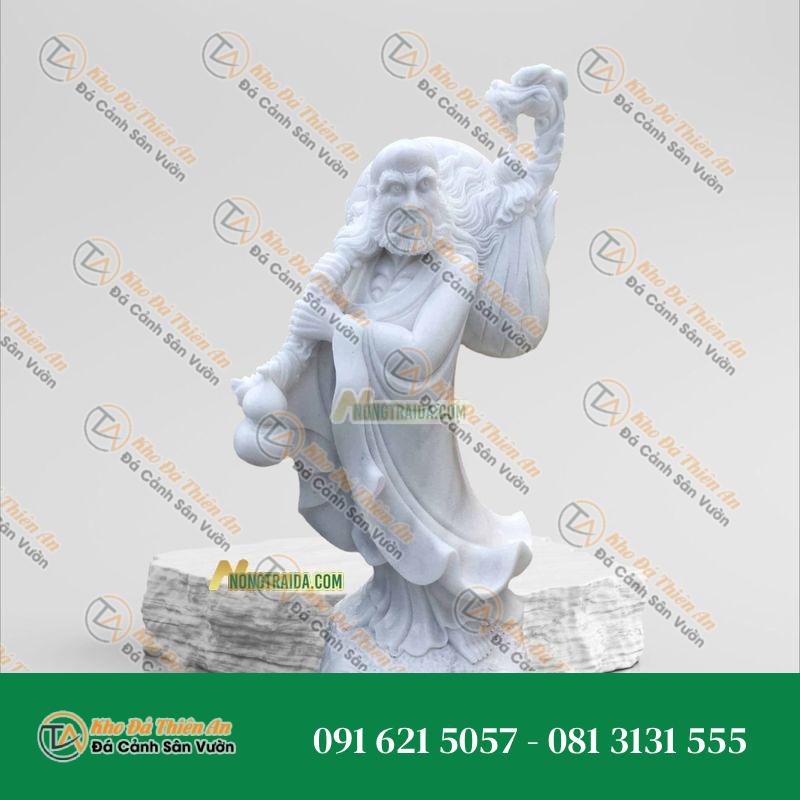 Tượng Đạt Ma Quá Hải Đá Trắng Nghệ An 174cm – Khodathienan.com