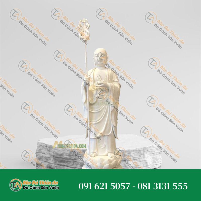 Tượng Đức Mục Kiền Liên Tôn Giả Đứng Đá Non Nước 178cm – Kiểu Dáng Hoành Tráng – Khodathienan.com