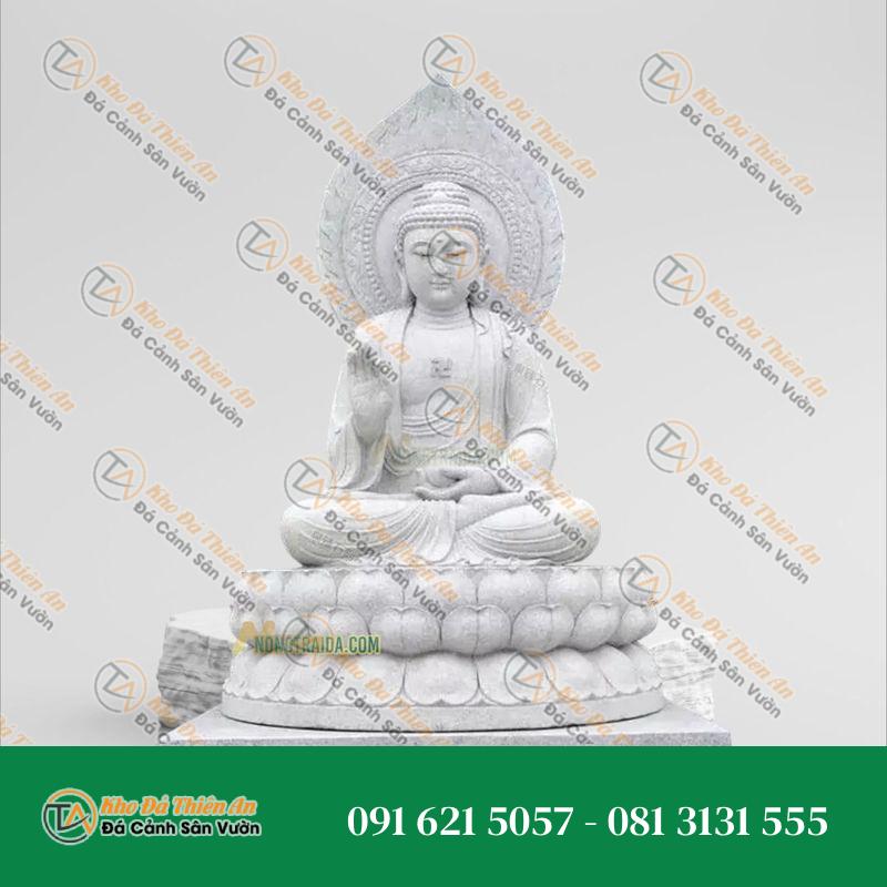 Tượng Dược Sư – Đá Sa Thạch – Cao 57cm | Khodathienan.com