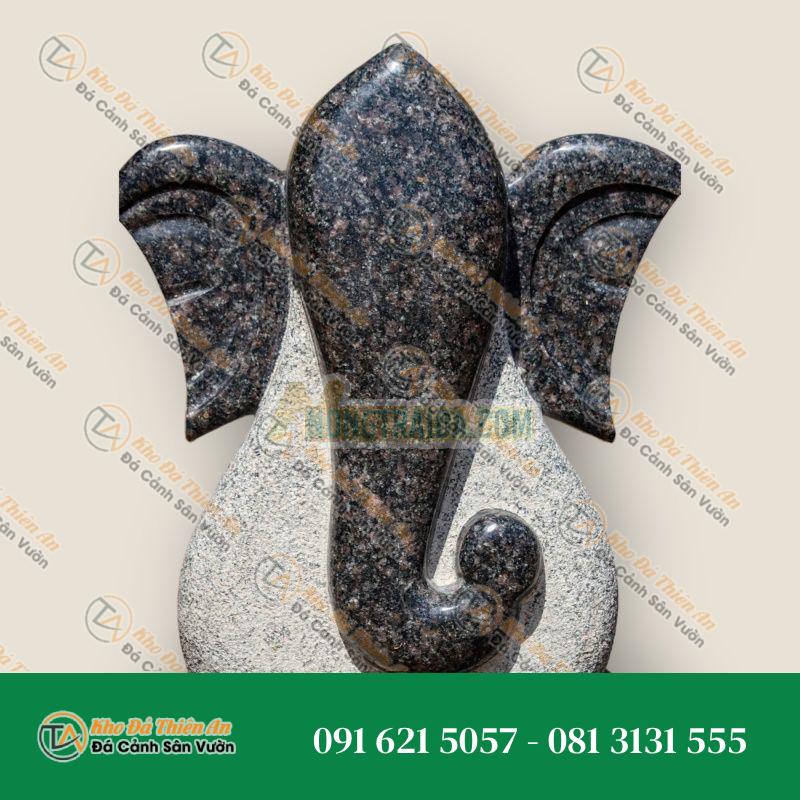 Tượng Ganesha Hiện Đại Đá Granite Sadarahalli Xám – Cao 98cm