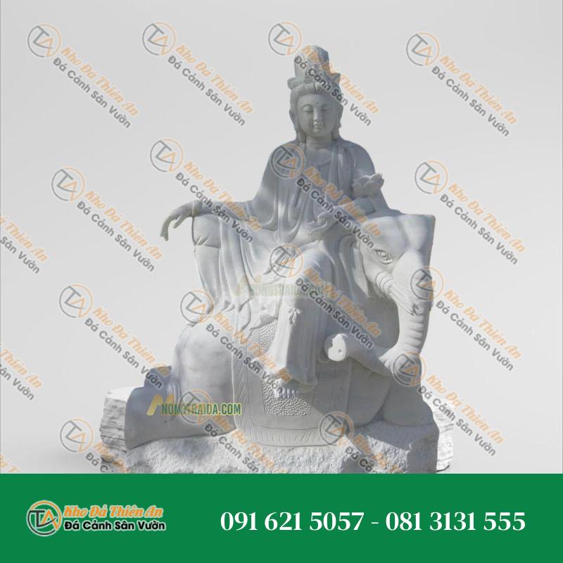 Tượng Phổ Hiền Bồ Tát – Đá Non Nước 125cm – Phong Cách Cổ Điển, Uy Nghi | Khodathienan.com