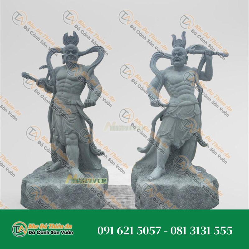 Tượng Kim Cang Hộ Pháp Đá Cẩm Thạch Xám 165cm – Nét Đẹp Tinh Khôi – Khodathienan.com