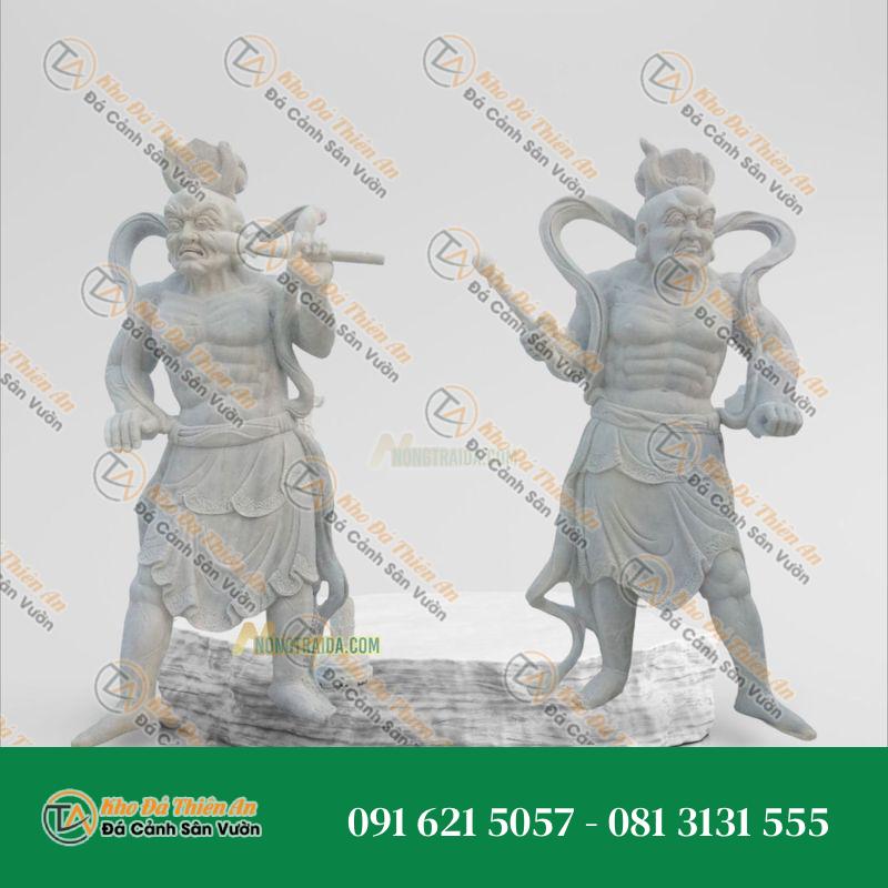 Tượng Kim Cang Hộ Pháp Đá Non Nước 181cm – Kiểu Dáng Tinh Tế, Sang Trọng – Khodathienan.com